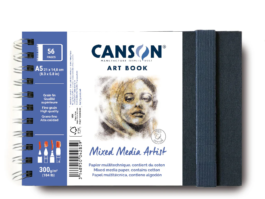 Canson Art Book 300gsm Mixed Media Artist Hard Cover - Image 3