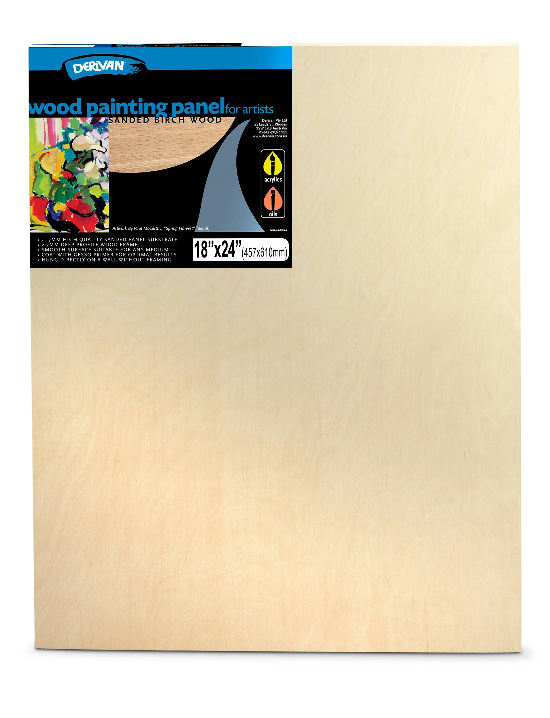 Derivan Premium Artist's Rectangular Wood Painting Panels - Image 8