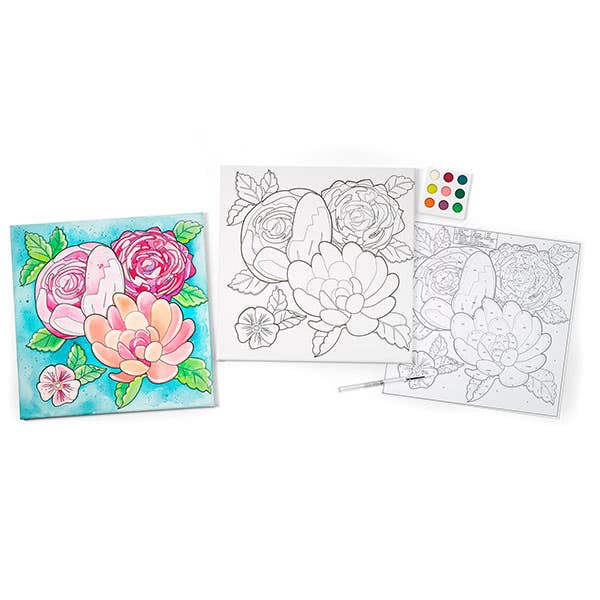 Faber Castell Creative Studio Paint By Numbers Watercolour Set - Floral - Image 4