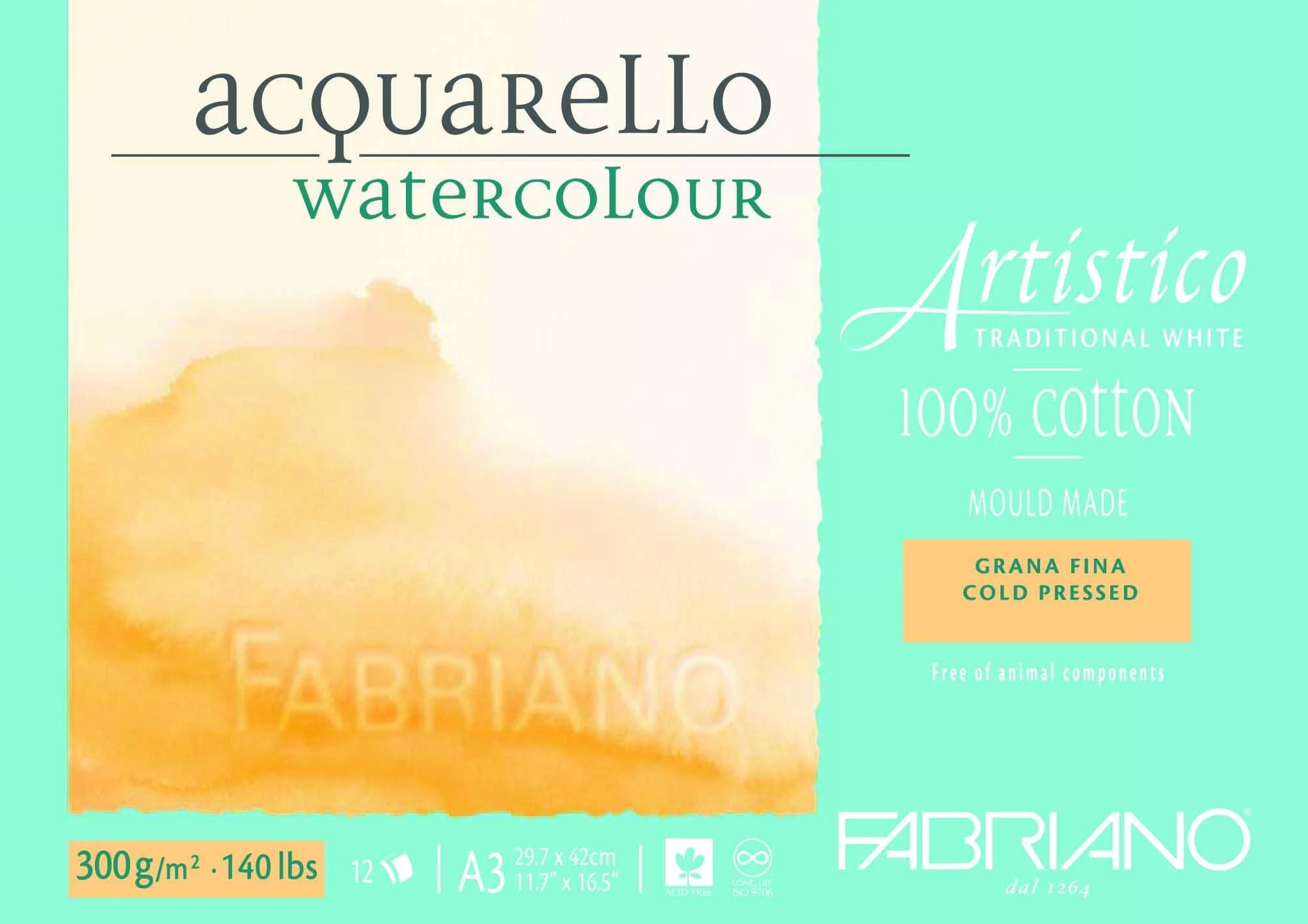 Fabriano Artistico 100% Cotton Water Colour Pads 12 Sheets - Image 15