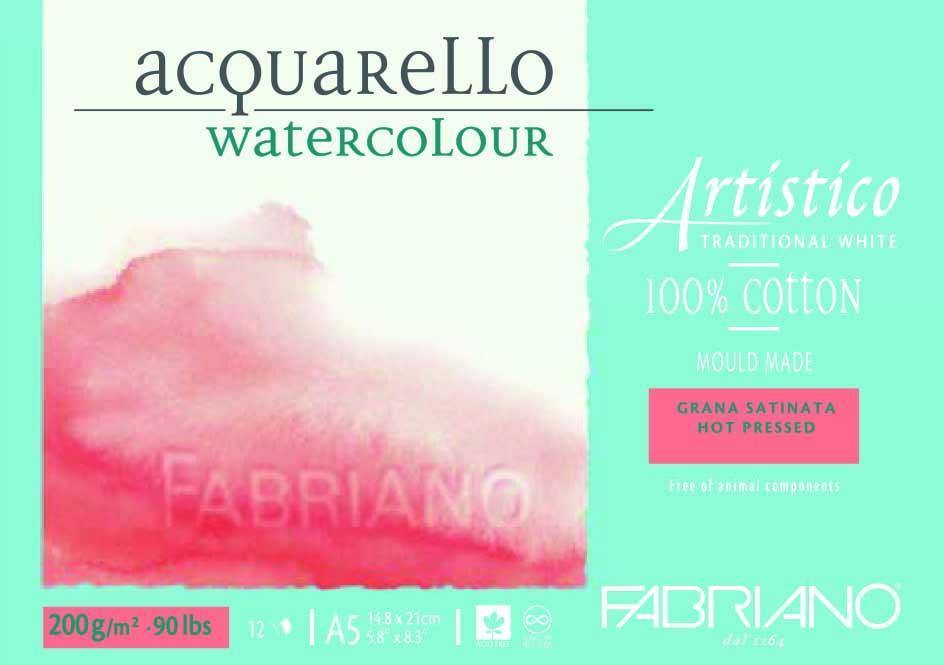 Fabriano Artistico 100% Cotton Water Colour Pads 12 Sheets - Image 5