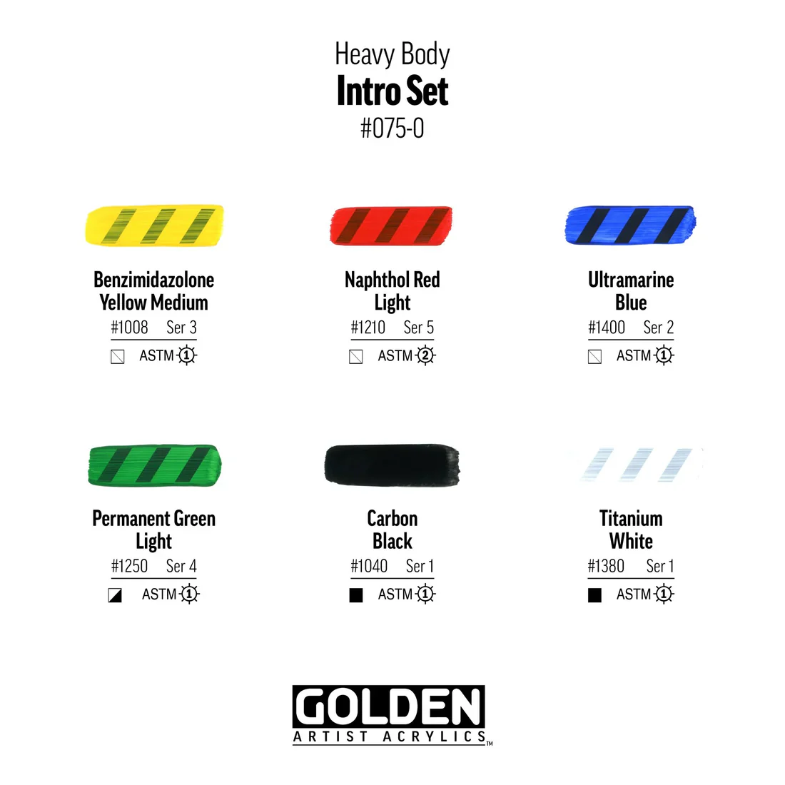 Golden Heavy Body Intro Set 6 x 22ml - Image 3