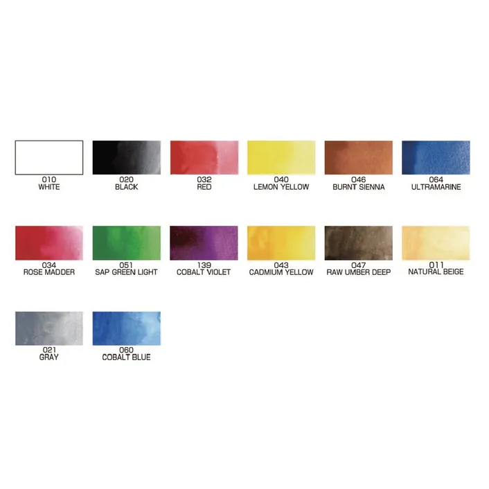 Kuretake Gansai Tambi Watercolour Portable 14 Colours Set - Image 3