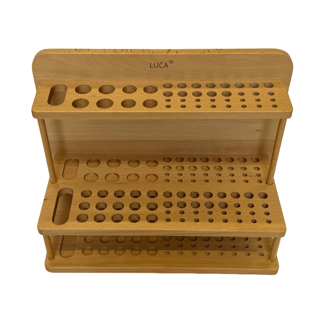 Luca Artist 2-Tier Wooden Brush Rack - Image 3