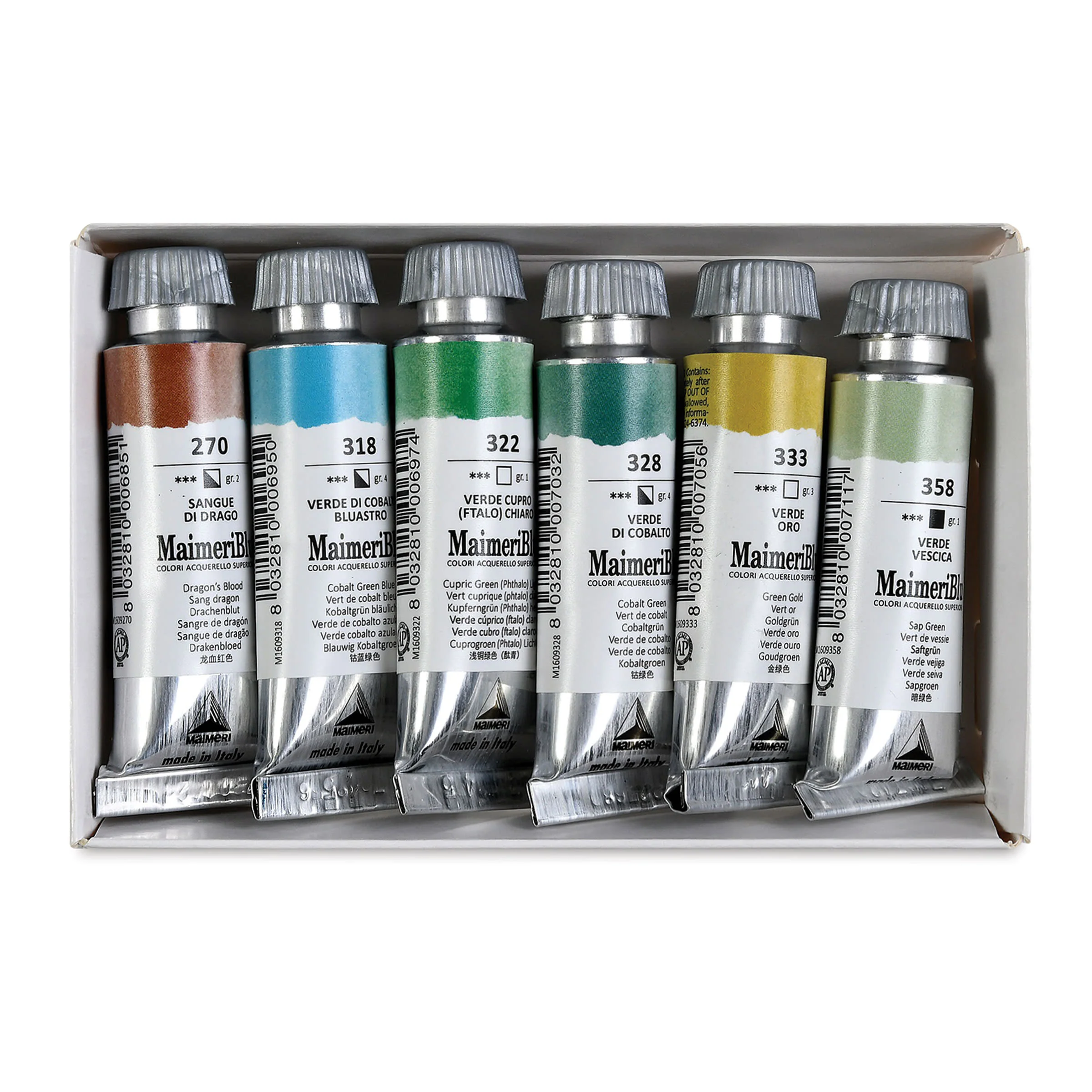 Maimeri Blu Artist Watercolour - 6 x 12ml Set Tuscany - Image 3