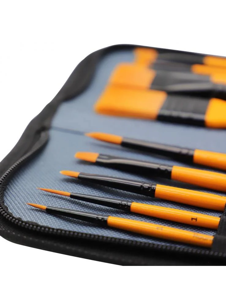 Mont Marte Signature Taklon Brush Set in Wallet 11pce - Acrylic - Image 5